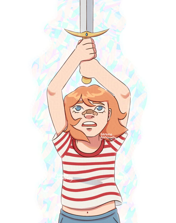 Katie Holding Sword - 2024