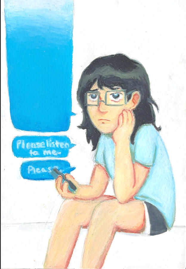 "Texts" - 9x12"